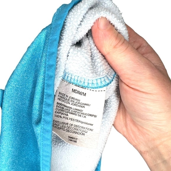 Under Armour Big Logo Blue Pullover Fleece Hoodie Hooded Sweatshirt Size Medium - Picture 7 of 14